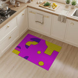 Vibrant Pink Yellow Purple Geometric Area Rug