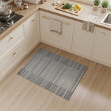 Geometric Modern Modern Grey Horizontal Stripe Area Rug