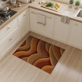 Bold Wavy Orange Shag Area Rug