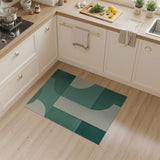 Geometric Modern Teal Geometric Abstract Area Rug