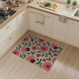 Peony Vintage Pink Peony Floral Area Rug