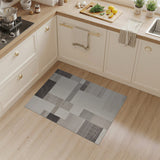 Modern Grey Geometric Block No. 4 Area Rug