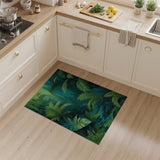 Emerald Jungle Palm Leaf Area Rug