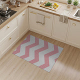 Geometric Modern Pink Chevron Zigzag Area Rug