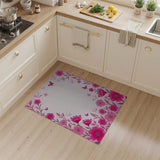 Floral Vintage Pink Whimsical Pink Floral Butterfly Area Rug