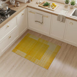 Golden Yellow Striped Frame Area Rug