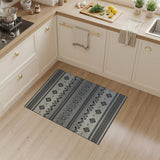 Geometric Black White Geometric Southwestern Area Rug