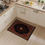 Bold Red Floral Medallion Persian Area Rug