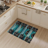 Weathered Coastal Shacks Area Rug