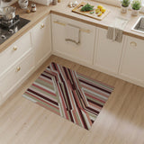Multi-Color Angled Stripe Geometric Area Rug