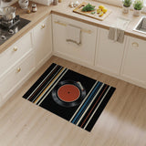 Vinyl Record Stripe Area Rug