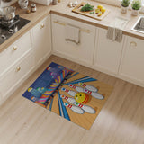 Vibrant Cartoon Bowling Alley Area Rug