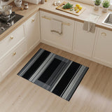 Black and White Striped Black White Striped Geometric Area Rug