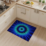 Starburst Blue Geometric Area Rug