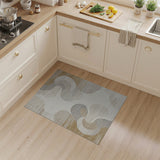 Abstract Neutral Blob Area Rug