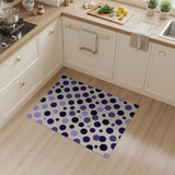 Purple Polka Dot Geometric Area Rug