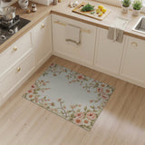 Pink Delicate Pink Blossom Border Area Rug