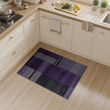 Purple Grey Block Geometric Area Rug