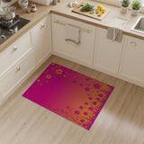 Vibrant Pink Floral Gradient Area Rug
