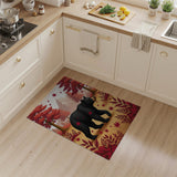 Autumn Black Bear Forest Area Rug