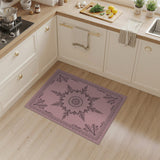 Pink Floral Mandala Floral Vintage Area Rug