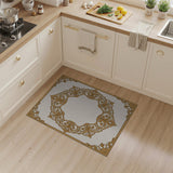 Traditional Persian Ornate Gold Baroque Border Area Rug