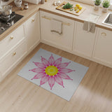 Vibrant Pink Daisy Area Rug