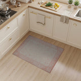 Coral Pink Border Persian Area Rug
