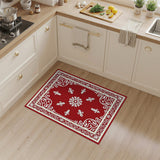 Red Ornate Persian Medallion Red Area Rug