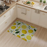 Vibrant Yellow Vibrant Lemon Fruit Pattern Area Rug