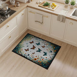 Multi-color and Patterns Whimsical Butterfly Meadow Area Rug