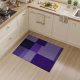 Purple Geometric Block Area Rug