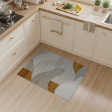 Abstract Wavy Beige Neutral Beige and Neutral Area Rug