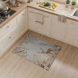 Vintage Floral Fawn Pink Area Rug