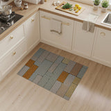 Variegated Stone Paver Geometric Rug