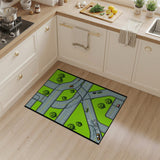 Pixel City Street Map Area Rug