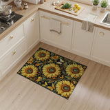 Vibrant Sunflower Butterflies Area Rug