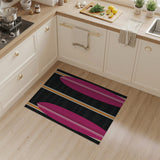 Pink Surfboard Coastal Area Rug
