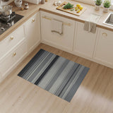 Black White Horizontal Striped Black and White Area Rug