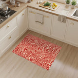Red Zebra Stripe Area Rug