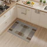 Brown Tan Grid Woven Area Rug