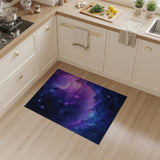 Purple Cosmic Nebula Area Rug