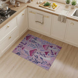 Whimsical Pink Mushroom Forest Area Rug