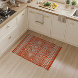 Bold Orange Geometric Southwestern Rug