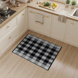 Rustic Farmhouse Rustic Black White Buffalo Check Area Rug