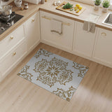 Gold Mandala Ornate Area Rug