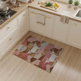 Pink Longhorn Cow Southwestern Geometric Rug
