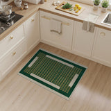 Rustic Farmhouse Green Green Plaid Check Area Rug