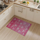 Ombre Pink Hearts Area Rug