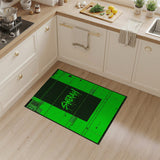 Swerah Dripping Green Geometric Area Rug